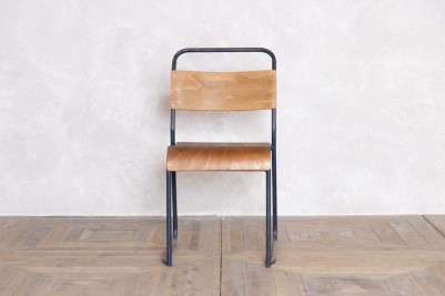 vintage-stacking-chairs-dark-blue-front-view